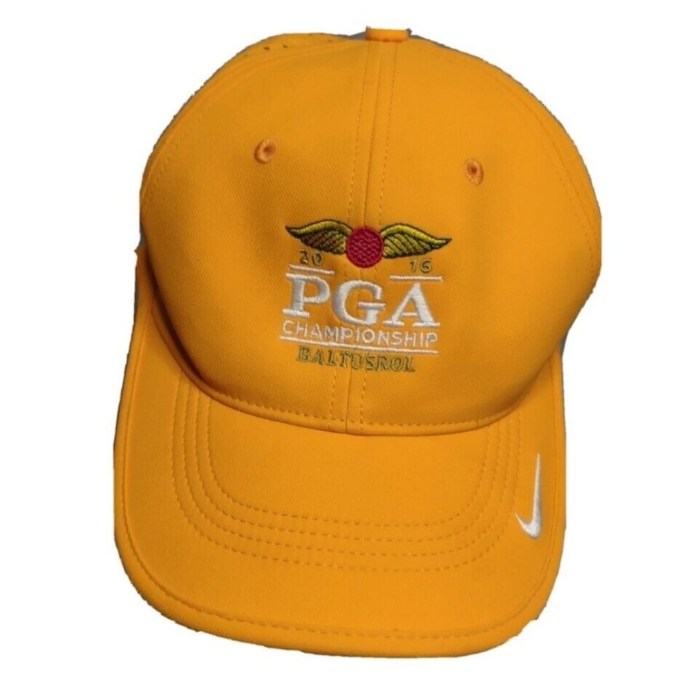 Nike 2016 PGA Championship Hat Orange Adjustable Golf Golfing Cap Baltusrol